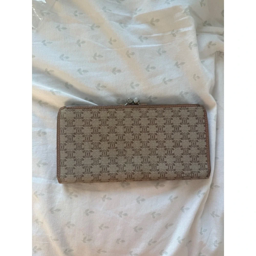 Celine Kisslock Wallet OS Brown Fair